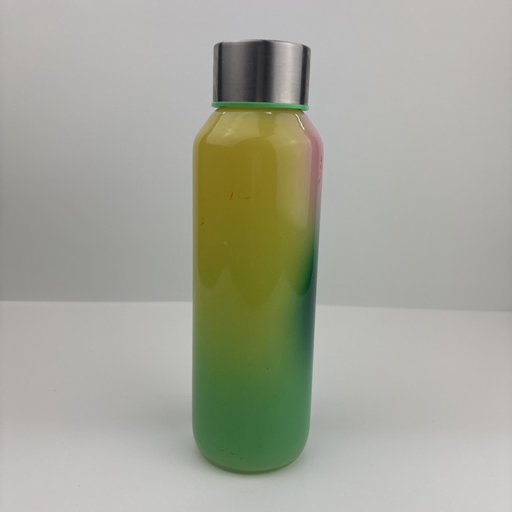 Starbucks Spring 2023 Pink Green Yellow Multicolor Glass 20 oz Water Bottle - Picture 4 of 8